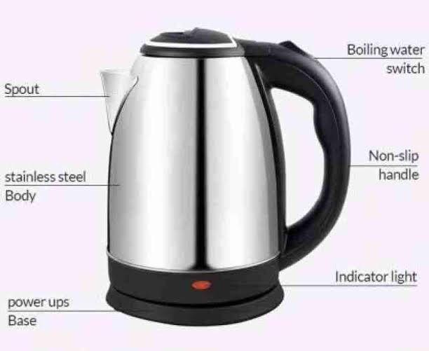Electric Stainless Steel Kettle – 1.8L Fast Boil Auto Shut-Of