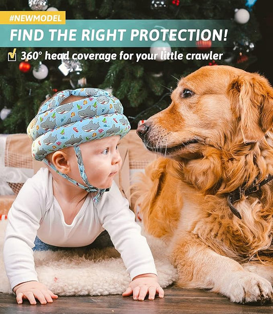 Soft Baby Head Protection Helmet – Adjustable & Lightweight Safety Hat for Crawling & Walking