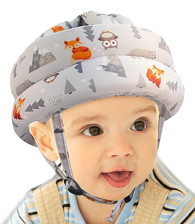 Soft Baby Head Protection Helmet – Adjustable & Lightweight Safety Hat for Crawling & Walking